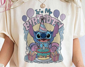 Stitch Birthday Comfort Colors Shirt: Disneyland Trip Gift
