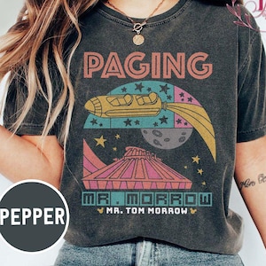 Paging Mr Morrow Comfort Colors Shirt, Disney Space Mountain Shirt, Disney Family 2025 Trip Shirt, Disney People Mover Shirt, Magic Kingdom