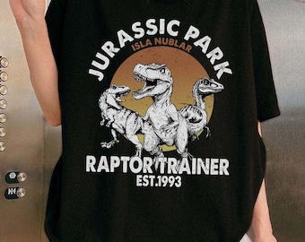 レトロなラプター ジュラシック・パーク Tシャツ：1992年