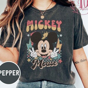 Retro Mickey Mouse Checkered Comfort Colors Shirt, Retro Mickey Shirt, Disney Trip Shirt, Checkered Mickey Shirt, Disney Trip Tee