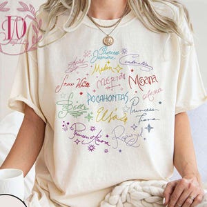 Retro Disney Princess Comfort Colors Shirt, Watercolor Princess Shirt, Disney Trip T-Shirt, Disney Princess, Disneyworld Princess Gift