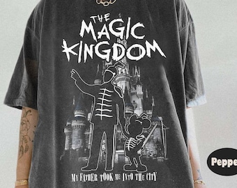 Vintage The Magic Kingdom Black Parade Comfort Colors Shirt, Disney Castle Rock Band, Gothic Disneyland Trip, In Other Words Walk The Line