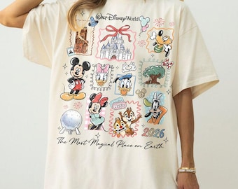 Vintage Mickey Disneyworld Comfort Colors Shirt, Retro Mickey And Friends Shirts, Walt Disneyworld Tee, Disney 2026 Trip Disney Vacation Tee