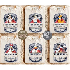 Vintage Disney Destiny Inaugural Sailing Mickey and Friends Shirt, Disney Cruise Line Tee, Disneyland Family Cruise Matching Trip Tee