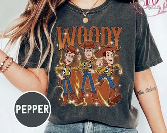 Vintage Disney Toy Story Comfort Colors Shirt, Woody Shirt, Buzz Lightyear Shirt, Disneyland Family Matching Woody Shirt, Disney Family 2025