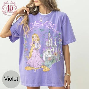 Vintage Coquette Bow Disney Princess Shirt, Belle Ariel Elsa Cinderella, Magic Kingdom Magical Castle Tee, Walt Disney Disney Girl Trip Tee image 4