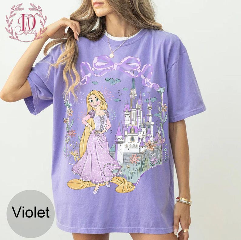 Vintage Coquette Bow Disney Princess Shirt, Belle Ariel Elsa Cinderella, Magic Kingdom Magical Castle Tee, Walt Disney Disney Girl Trip Tee image 4