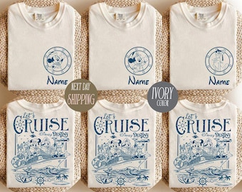 Retro Custom Disney Cruise Line 2026 T-Shirt, Mickey & Friends Family Cruise Trip Tee, Let's Cruise, Disney Wish Dream Magic Destiny