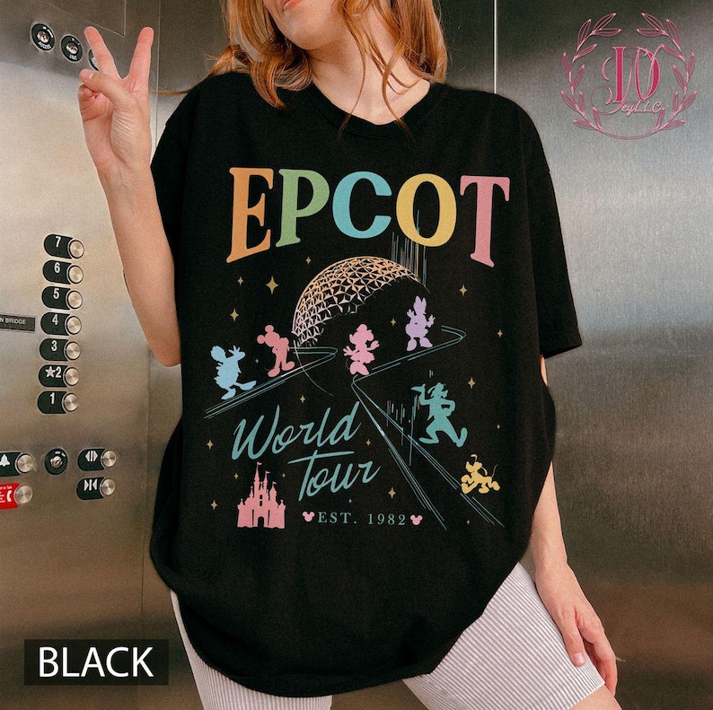 Vintage Epcot World Tour Comfort Colors Shirt, Disney Drink Around the ...