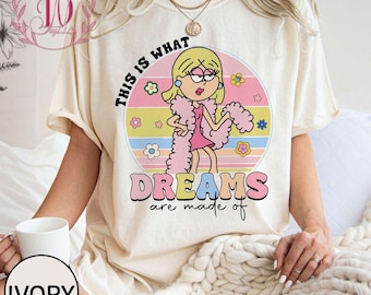 Camisa retro de los años 90 con estampado de Mickey Lizzie McGuire en color cómodo, esta es la camiseta de lo que están hechos los sueños, regalo de vacaciones familiares en Magic Kingdom Disneyland