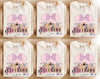 Disney Birthday Girl Comfort Colors Shirt, Colorful Disney Birthday Shirt, Mickey Minnie Birthday Shirt, Birthday Family, Birthday Squad
