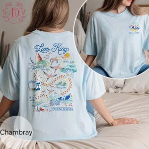 Carte du roi Lion Pride Rock Hakuna Matata Comfort Colors Shirt, Chemise Disney Le Roi Lion, Animal Kingdom, Chemise Walt Disney World Trip