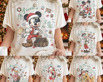 Vintage Mickey and Friend Pirates Christmas Shirt, Yo Ho A Christmas Life For Me Shirt, Disney Cruise Line Sweater, Pirates of the Caribbean