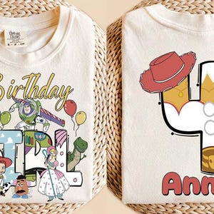 Custom Toy Story Birthday Girl Comfort Colors Shirt, Custom Name And Age Toy Story Birthday, Birthday Girl Shirt, Toy Story Birthday Shirts
