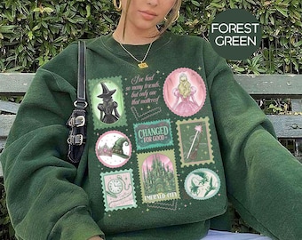 Sudadera Wicked Changed For Good Stamps, Suéter Defy Gravity Broomstick Magic Wand, Camiseta inspirada en la película Wizard, Regalo para fans del musical Wicked
