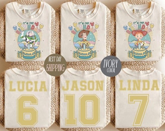 Camiseta personalizada de cumpleaños familiar de Toy Story de Disney, camiseta "Es mi cumpleaños", camiseta personalizada de cumpleaños infantil de Disney, camiseta familiar a juego de Disneyland