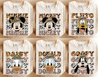 Maglietta Comfort Colors Disney Animal Kingdom, Maglietta Mickey and Friends Animal Kingdom, Maglietta Safari Mode Disney, Maglietta Vintage Safari Mode