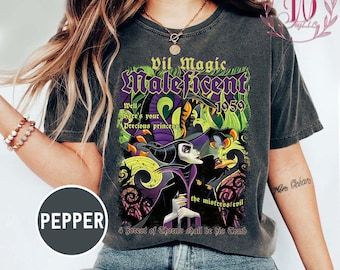 Vintage malafide draak graffiti comfort kleuren shirt, Disney Doornroosje schurken retro shirt, Disneyland familievakantie 2025 reis