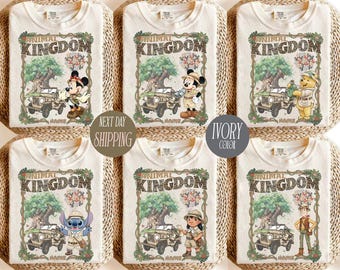 Customize All Characters Disney Animal Kingdom Family Trip Shirt, Mickey Safari Mode Tee, Magic Kingdom Outfit, Let's Get Wild Gift Tee
