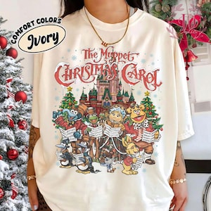 Vintage The Muppets Christmas Carol Shirt, Kermit Fozzie Gonzo Miss Piggy Animal Muppets Christmas Shirt, WDW Family Christmas Trip Shirt