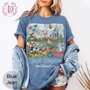 Retro 90s Walt Disney World Comfort Colors Shirt, Mickey And Friends Magic Kingdom Tee, Disney Family Vacation Trip 2026 Shirt image 5