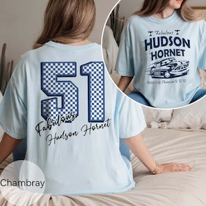 Disney and Pixar’s Cars Hudson Hornet Piston Cup Champion Comfort Colors Shirt, Cars Land Tee, WDW Disneyland Family Vacation Holiday Gift
