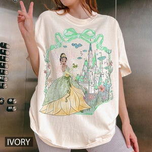 Vintage Coquette Bow Disney Princess Shirt, Belle Ariel Elsa Cinderella, Magic Kingdom Magical Castle Tee, Walt Disney Disney Girl Trip Tee image 9