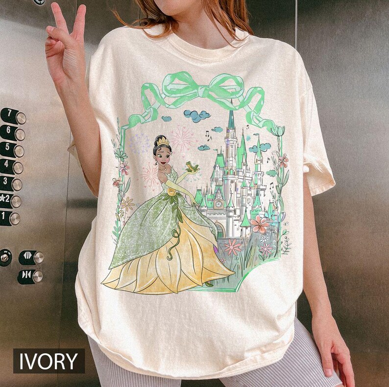 Vintage Coquette Bow Disney Princess Shirt, Belle Ariel Elsa Cinderella, Magic Kingdom Magical Castle Tee, Walt Disney Disney Girl Trip Tee image 9