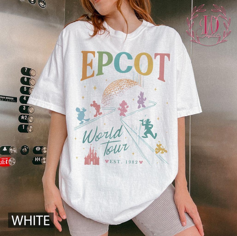 Vintage Epcot World Tour Comfort Colors Shirt, Disney Drink Around the ...