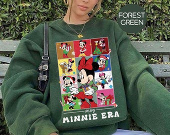In My Minnie Era Christmas Shirt,  Minnie Holiday Lights Crewneck, Disney Xmas Sweater, Minnie Santa Shirt, Minnie Merry Xmas, Mickey Xmas