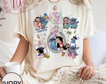 Chemise coquette couleurs confort Lilo et Stitch, chemise Disney Ohana Family Means, jolie chemise Stitch Angel Lilo Hawaii Aloha, Lilo & Stitch