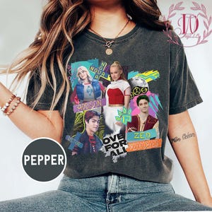 Disney Channel Zombies 4 Movie Characters Comfort Colors Shirt, Disney Zombies Poster 2025 Tee, Zed and Addison, Victor and Nova, Disneyland