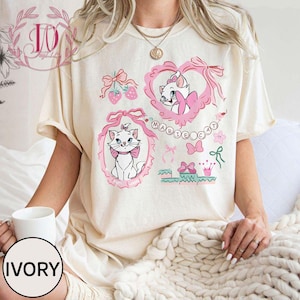 Coquette Bow Disney The Aristocats Marie Cat comfort kleuren shirt, Disney Marie Cat shirt, Disneyland Girls Trip Tee, kattenliefhebber, Disneyland