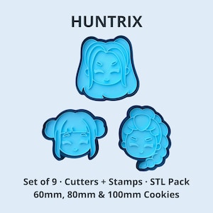 Huntrix K-Pop Demon Hunters – Pacchetto STL di formine per biscotti