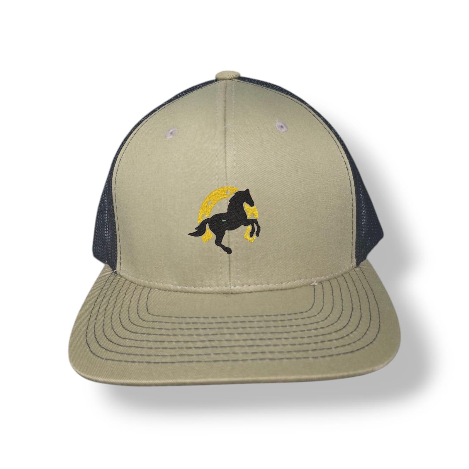 Black Mesh Trucker Hat – Embroidered Horse & Horseshoe Logo  display picture 2