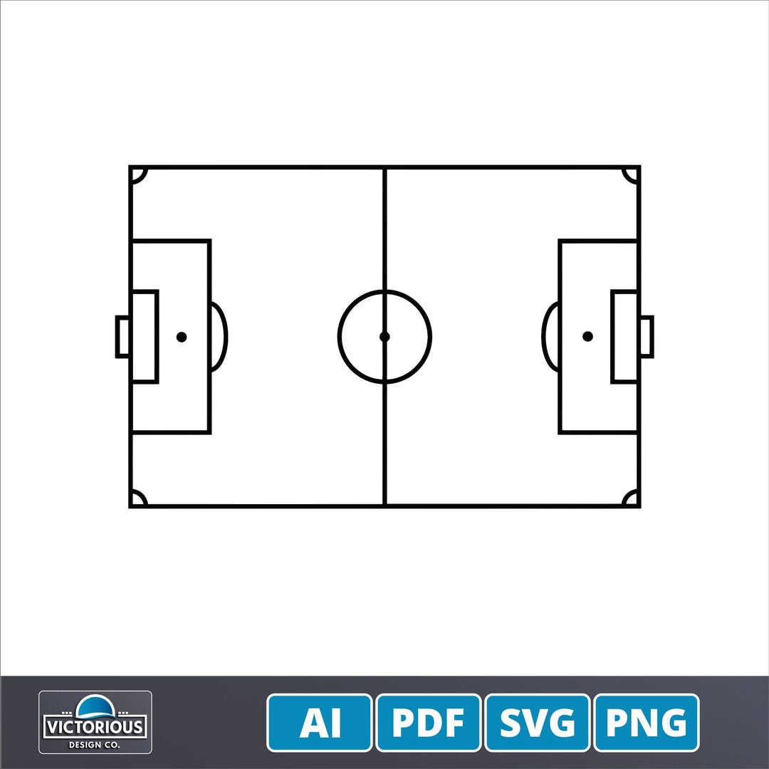 Soccer Field SVG Files | Football Field Cut Files | Soccer SVG Vector ...