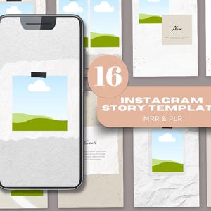 16 Instagram Story Template, Aesthetic IG Story Templates, Minimalist Canva Story Bundle, Editable Instagram Stories for Business & Branding