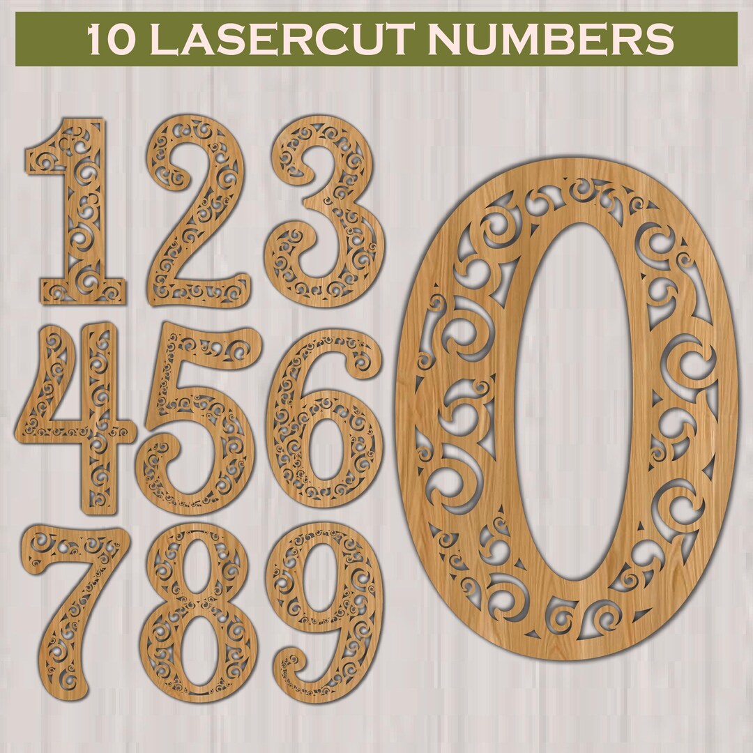 Examples For File Number Pattern Numbers Svg, Numbers Template, Numbers Dxf, Numbers Cut Files, Numbers ...