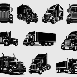 Semi Truck SVG, Semi Truck PNG Bundle, Semi Truck Clipart, Semi Truck SVG Cut Files, Truck Driver svg, Trucker svg, Semi Truck Trailer svg