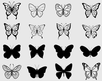 Schmetterling SVG Bundle, Layered Cut Dateien (Digitaler Download)