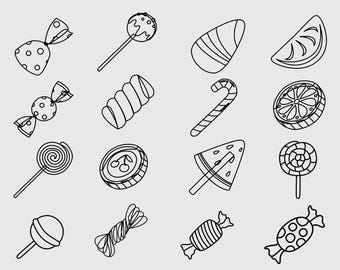 Candy SVG Bundle, Süßigkeit Schnittdateien (Digitaler Download)
