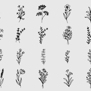 Wildflower Svg Bundle,Flower svg,Floral svg Bundle,Minimalist Flower Bouquet,Floral svg,Botanical svg,nature svg, flower sketch svg