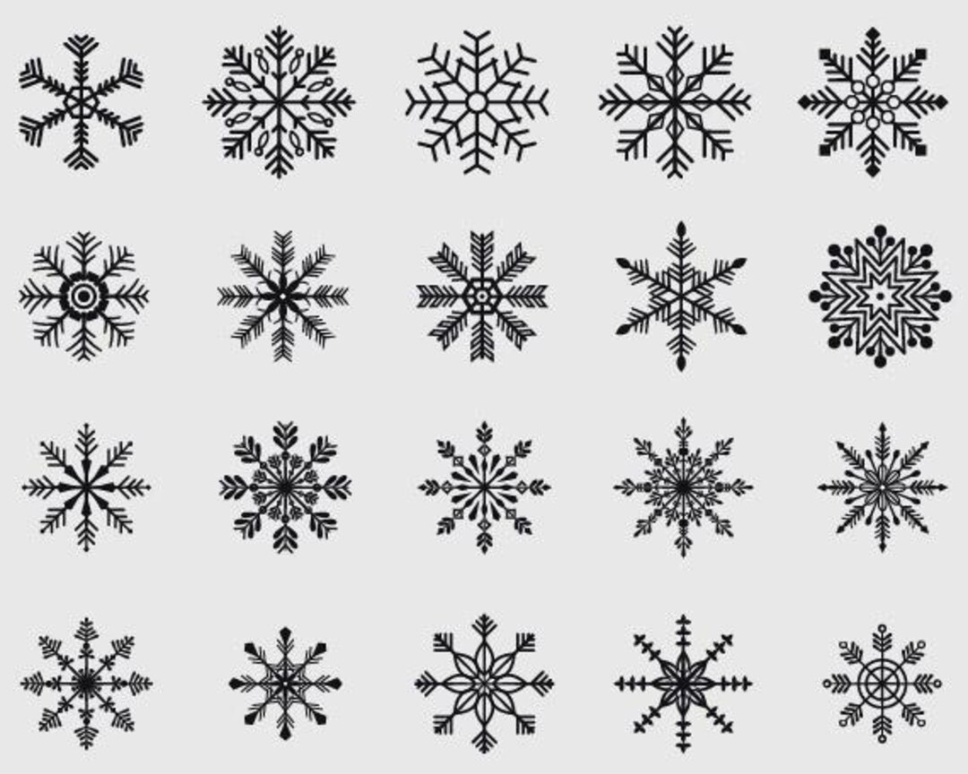 Snowflake SVG Bundle, Winter Cut Files (digital Download) - Etsy