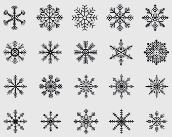 Schneeflocke SVG Bundle, Winter Cut Files (Digitaler Download)