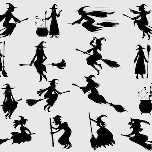 Witch svg, mystical svg bundle, celestial svg for cricut, boho svg, tarot svg, cricut designs, silhouette, Instant Download