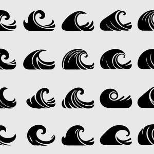 Wave Bundle SVG, PNG, Digital Cut File, Commercial Use, Instant Download, Ready to Cut, Wave Svg, Wave Cut File, Drop Svg, Wave Vector