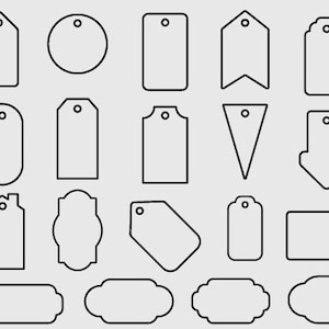 Tags SVG Bundle, Tags PNG Bundle, Tags Clipart, Tags SVG Cut Files For Cricut, Banner Svg, Shapes Svg, Gift tag svg, Borders and frames svg