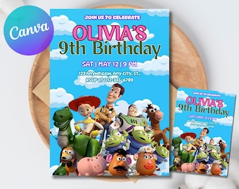 Toy Story Birthday Invitation Template, Editable Kids Party Invite (Digital)