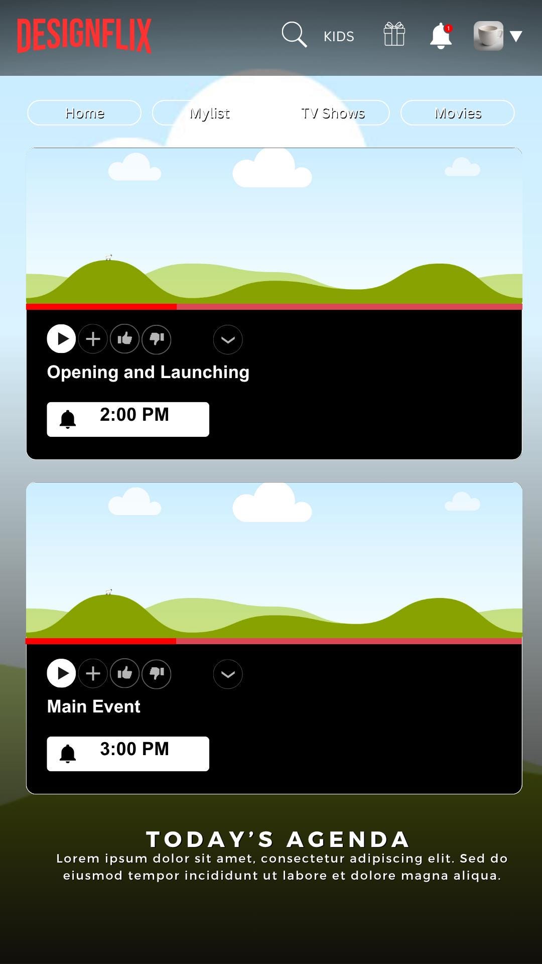 Netflix Style Canva Template Editable Presentation & Poster Design
