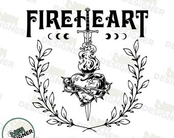 Fireheart Fantasy Quote, Aelin Galathynius Inspired PNG, You Do Not Yield Design, Throne of Glass Inspired Art, Strong Female Reader PNG